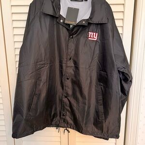 Dunbrooke Black Windbreaker with Red Logo